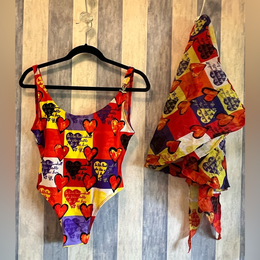 RARE Gianni VERSACE Swimsuit & Cover, Museum Piece 1994 One Of A Kind, Italy